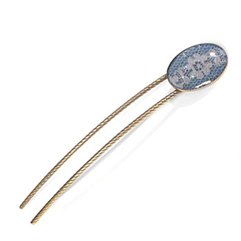Fleur Bleue : Long hair pin