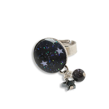 Midnight : Bague pampille